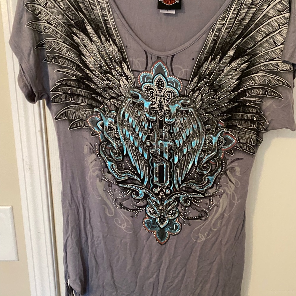 Harley Davidson ladies top, great condition, large.